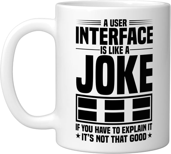 User Interface Is Like A Joke Ceramic Mug