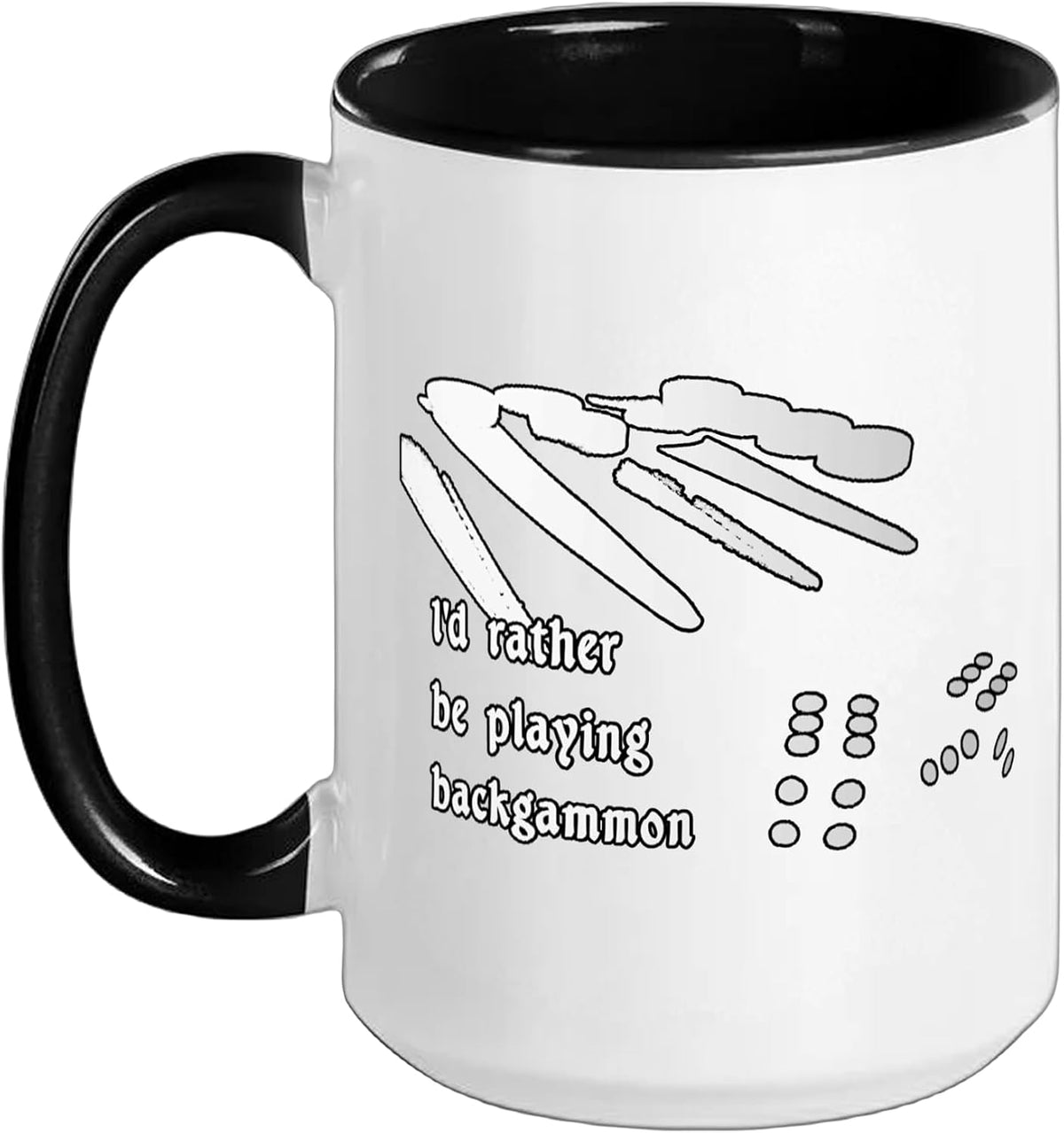 I'd Rather Be Playing Backgammon Ceramic Mug