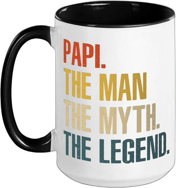 Papi Design For Grandpa From Grandkids Father's Day Papi Ceramic Mug