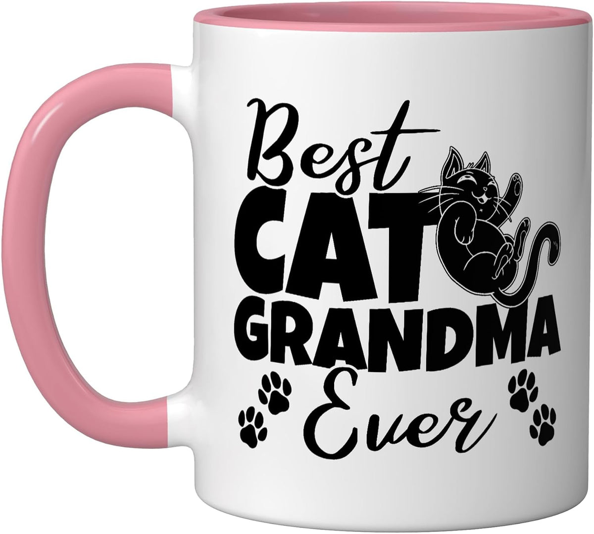 Best Cat Grandma Ever Kitty Owner Grandmother Kitten Lover Ceramic Mug