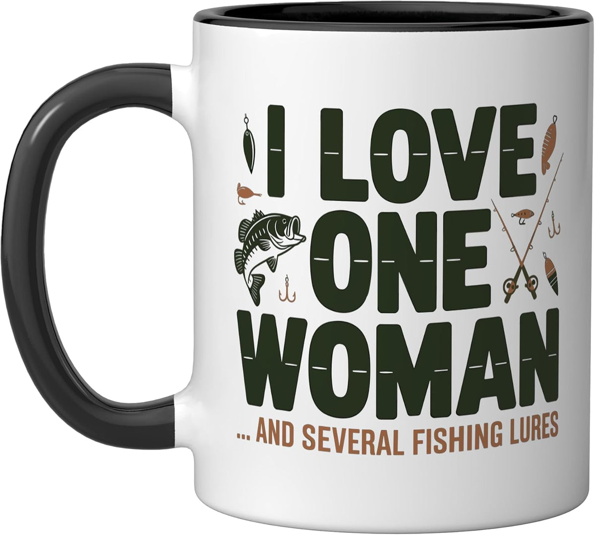 I Love One Woman ... And Several Fishing Lures Mens Ceramic Mug