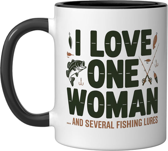 I Love One Woman ... And Several Fishing Lures Mens Ceramic Mug