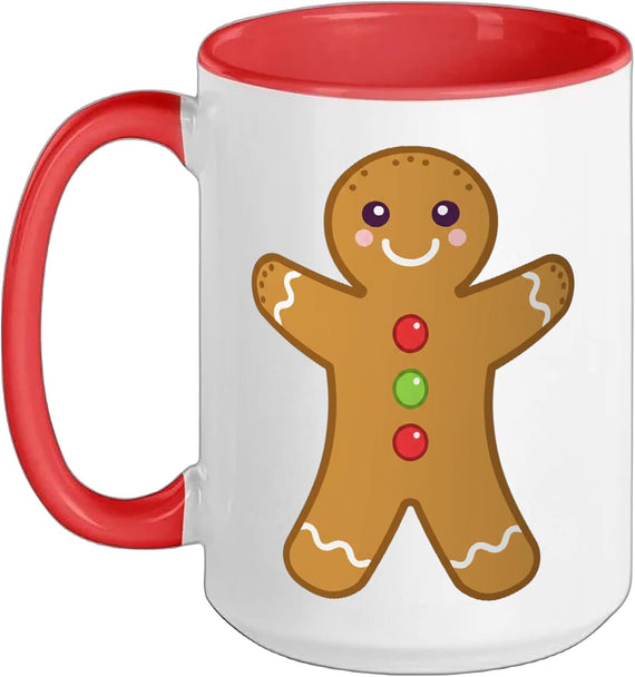 Gingerbread Cookie Kids Christmas Cute Holiday Character Ceramic Mug
