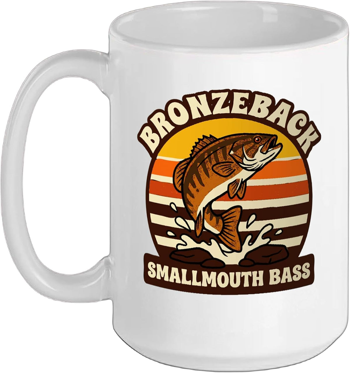 Smallmouth Bass Fishing Gifts Men Bronzeback River Ceramic Mug