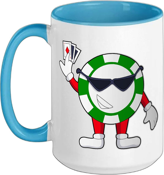 Poker Chips Poker Cards Card Game Ceramic Mug