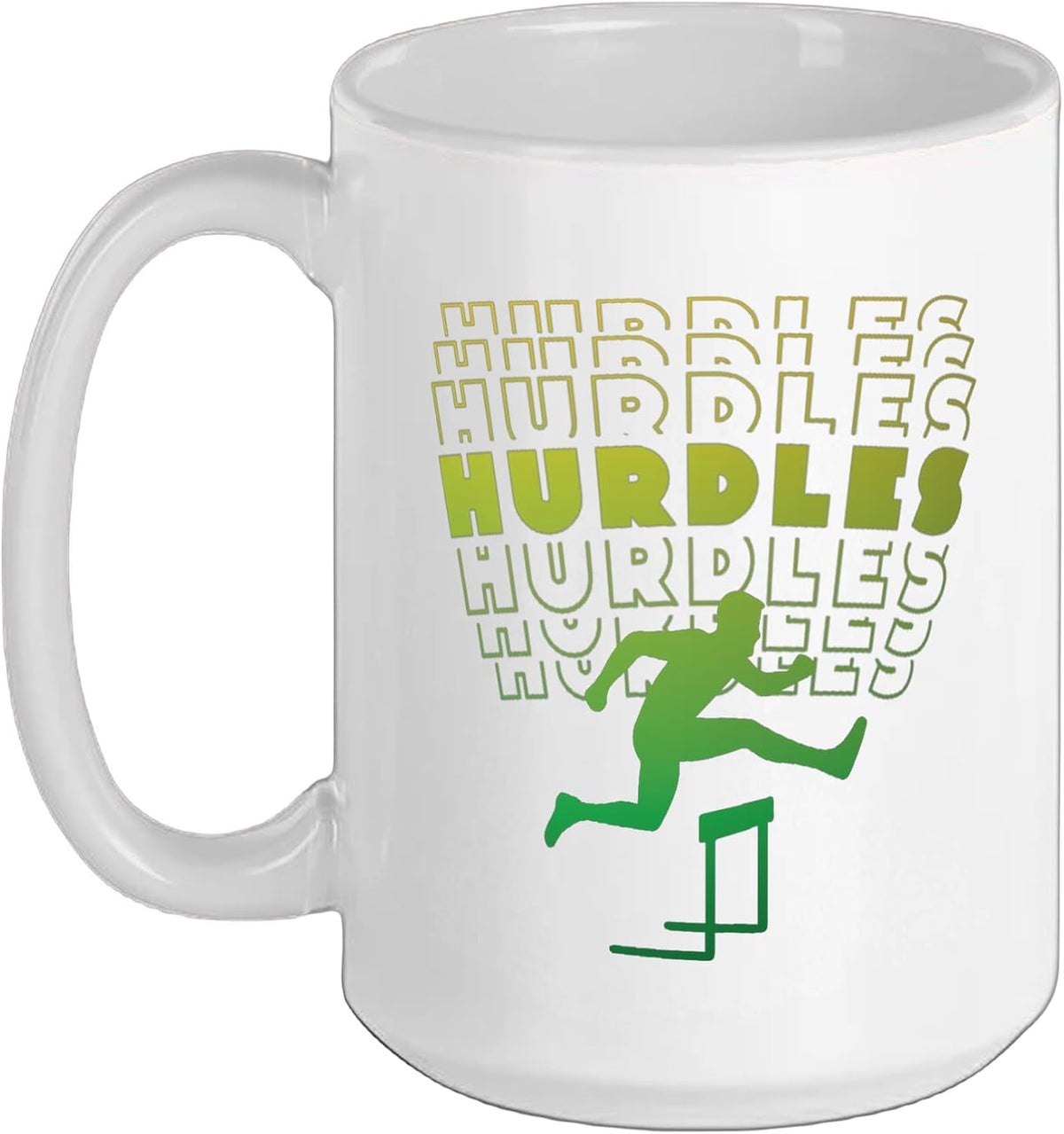 Retro Guy Color Hurdles - Fun For Hurdle Runners Ceramic Mug
