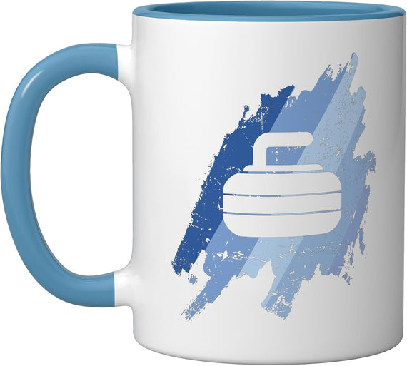 Curling Winter Sports Ice Stone Gripper Ceramic Mug