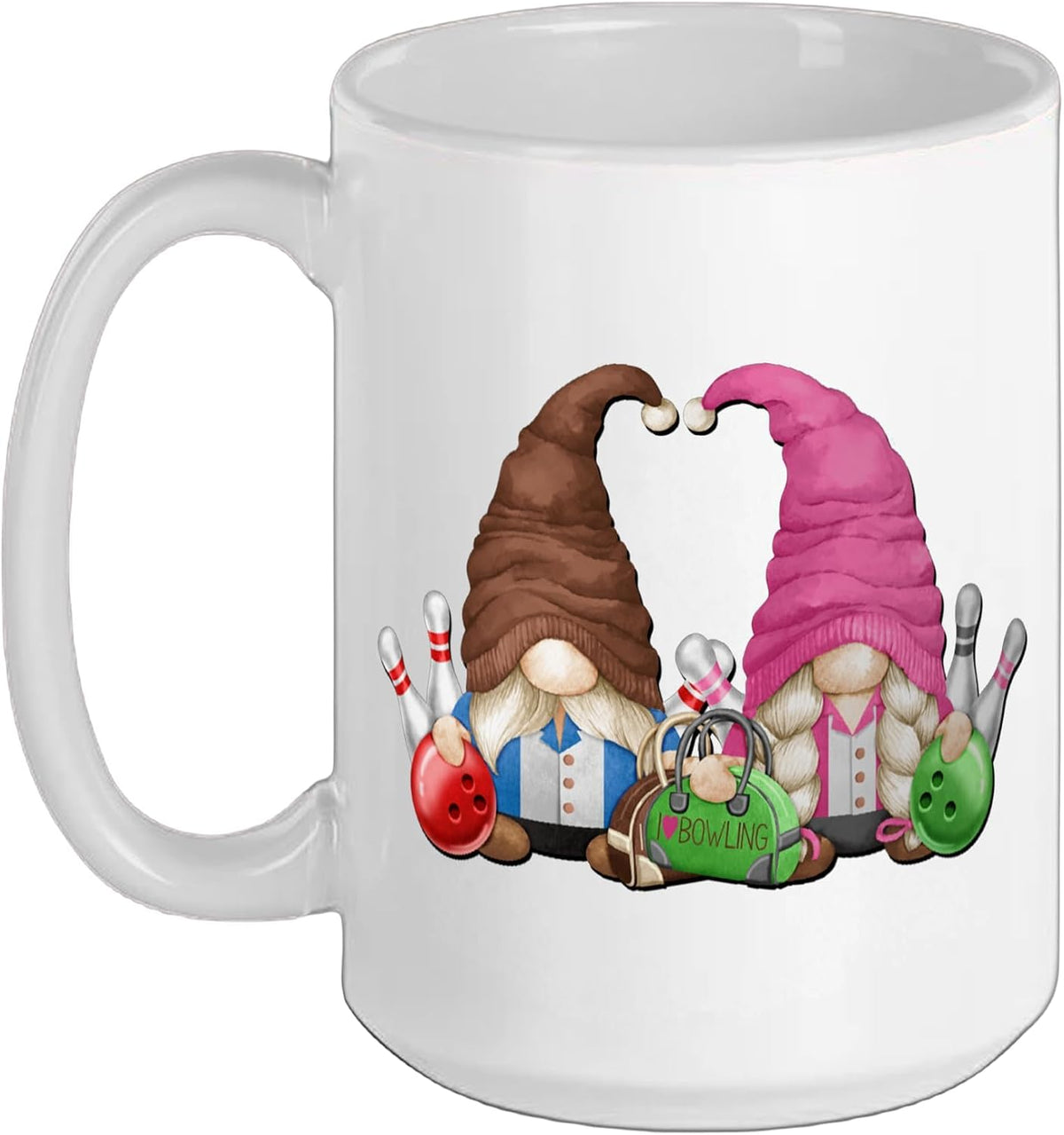 Bowling Lover Grandma & Grandpa Gnome Couple For Ceramic Mug