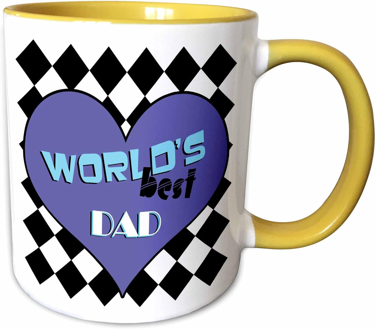 World's Best Dad Heart Love Gift Ceramic Mug