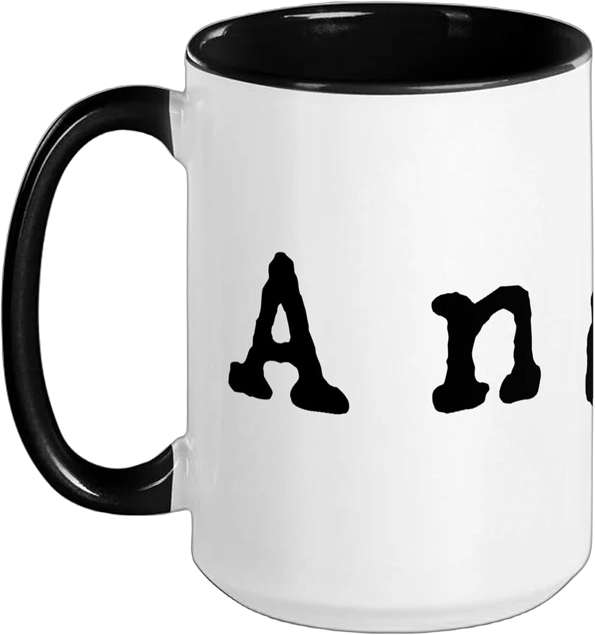 The Word Angst, A 90s Grunge Style Design That Says Angst Ceramic Mug