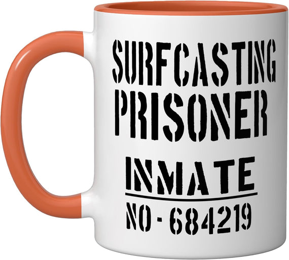 Surfcasting Prisoner Inmate Text Ceramic Mug