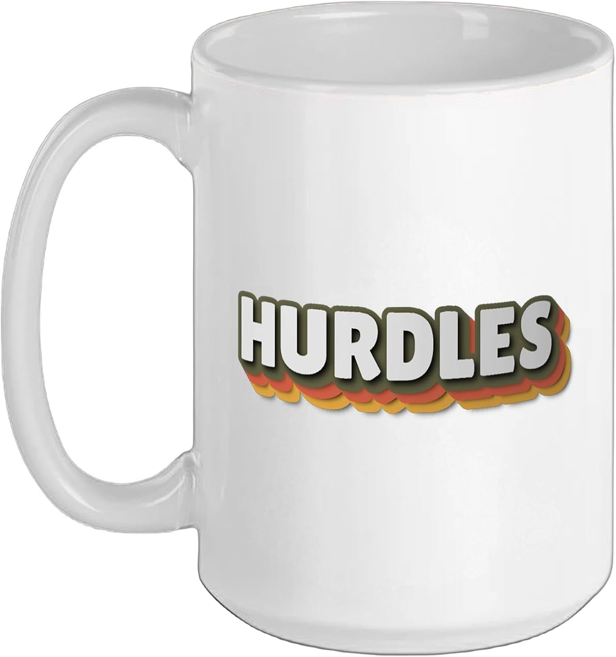 Retro Color Hurdles - Fun For Hurdle Runners Ceramic Mug