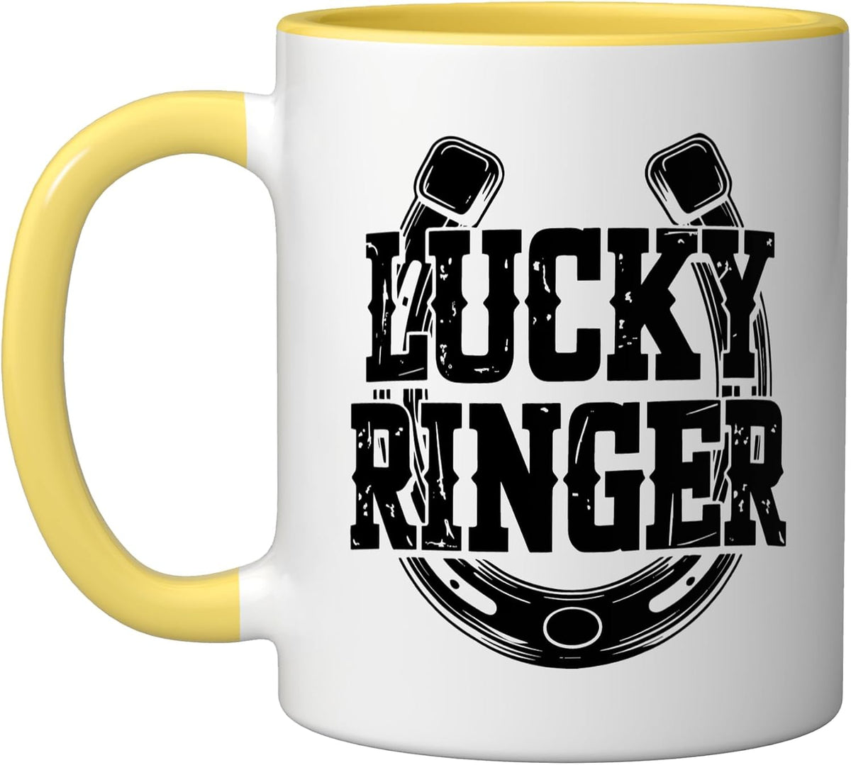 Funny Horseshoe Pitcher Lucky Outdoor Backyard Game Player Ceramic Mug