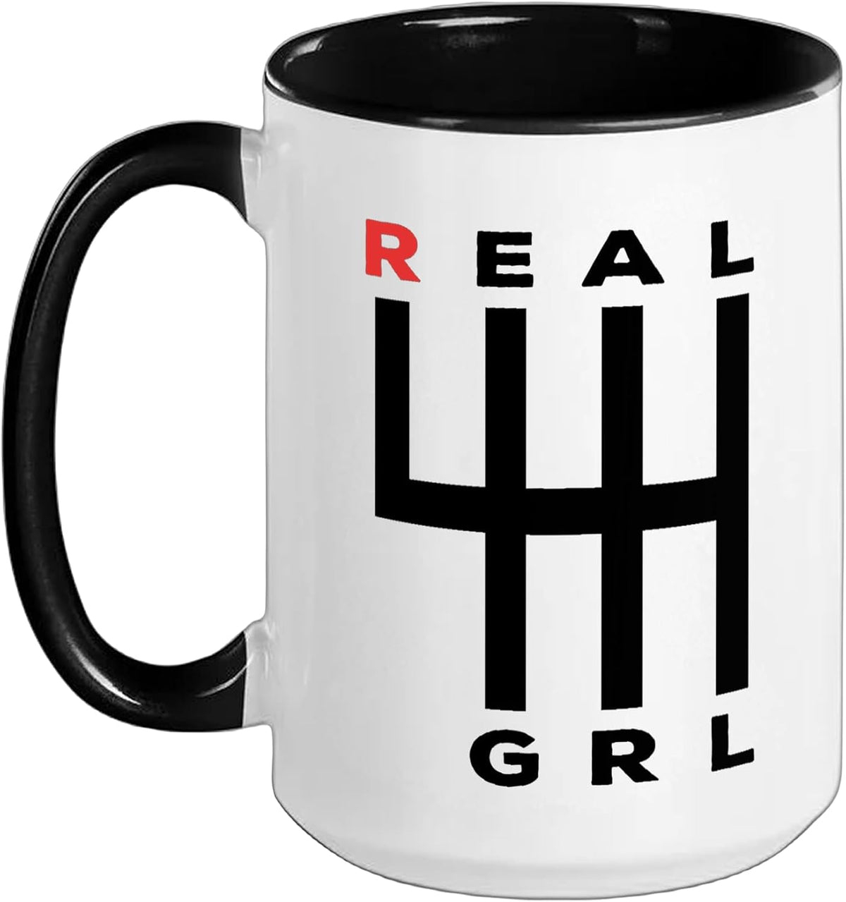 Real Grl Manual Gearbox, Stick Shift 6 Speed, Cars Women Ceramic Mug