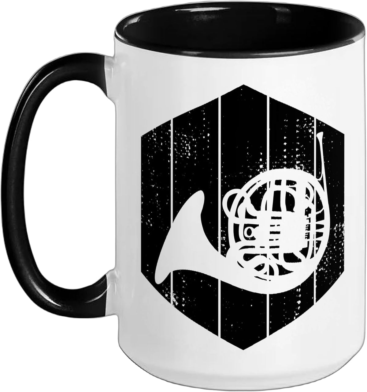 French Horn Sketch Ceramic Mug