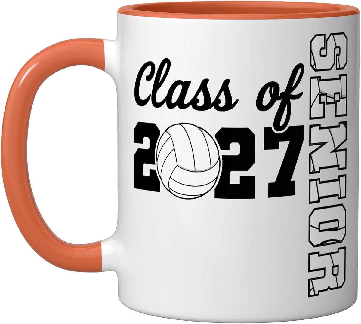 Class Of 2027 Senior Volleyball Player Volleyball Senior Ceramic Mug