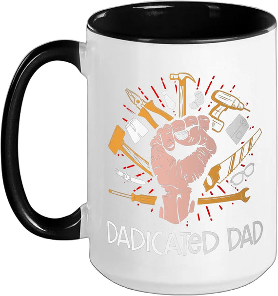 Dadicated Dad I Tools Handyman Hero Dad Christmas Ceramic Mug