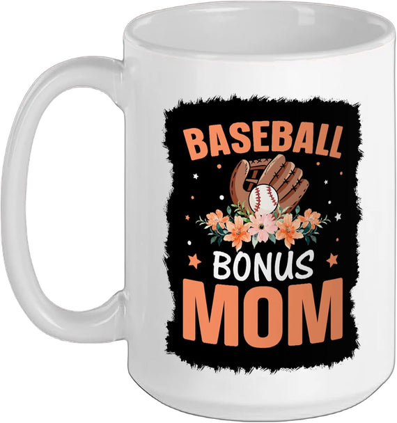 Baseball Bonus Mom Sport Pitcher Mother Player Christmas Ceramic Mug