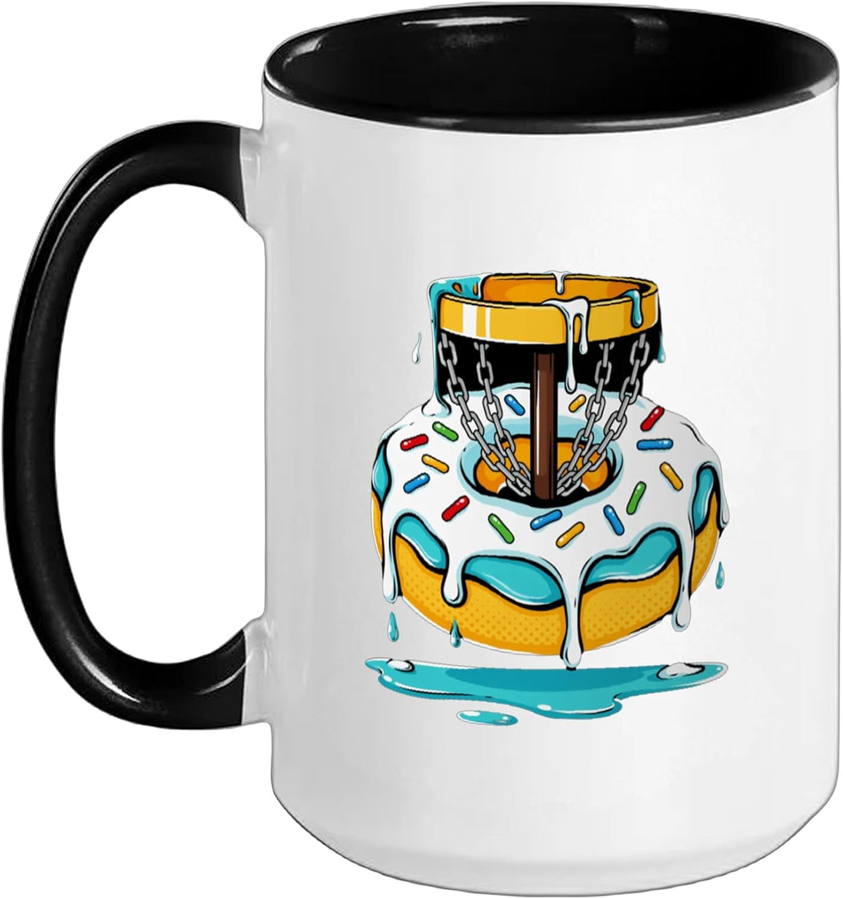 Disc Golf Basket Frolfing Disc Golf Player Disc Golfer Ceramic Mug