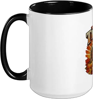 Retro Give Thanks Turkey Fall Sunburst Thanksgiving Design Ceramic Mug
