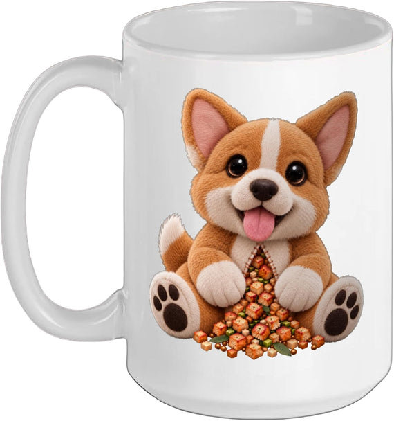 Corgi Stuffed Animal Toy Plush Plushie Funny Cute Dog Ceramic Mug
