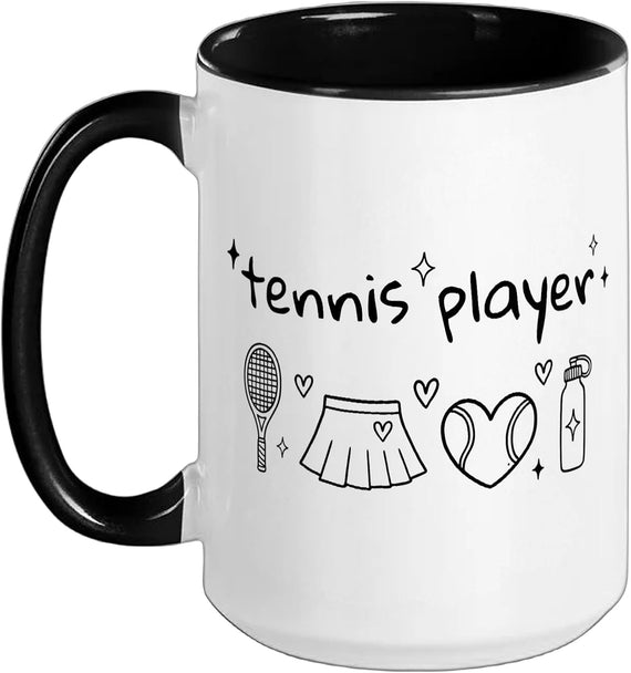 Tennis Player Play Ceramic Mug