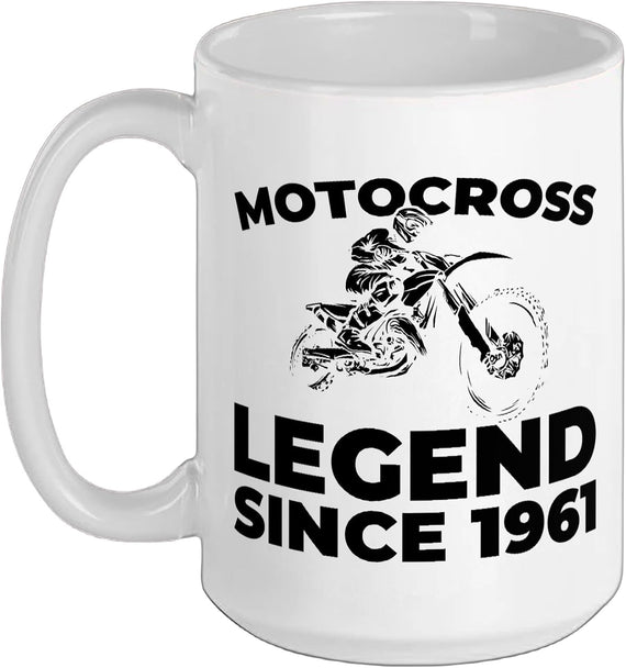 Birthday Supermoto - Dirt Bike Mx Motocross Born In 1961 Ceramic Mug