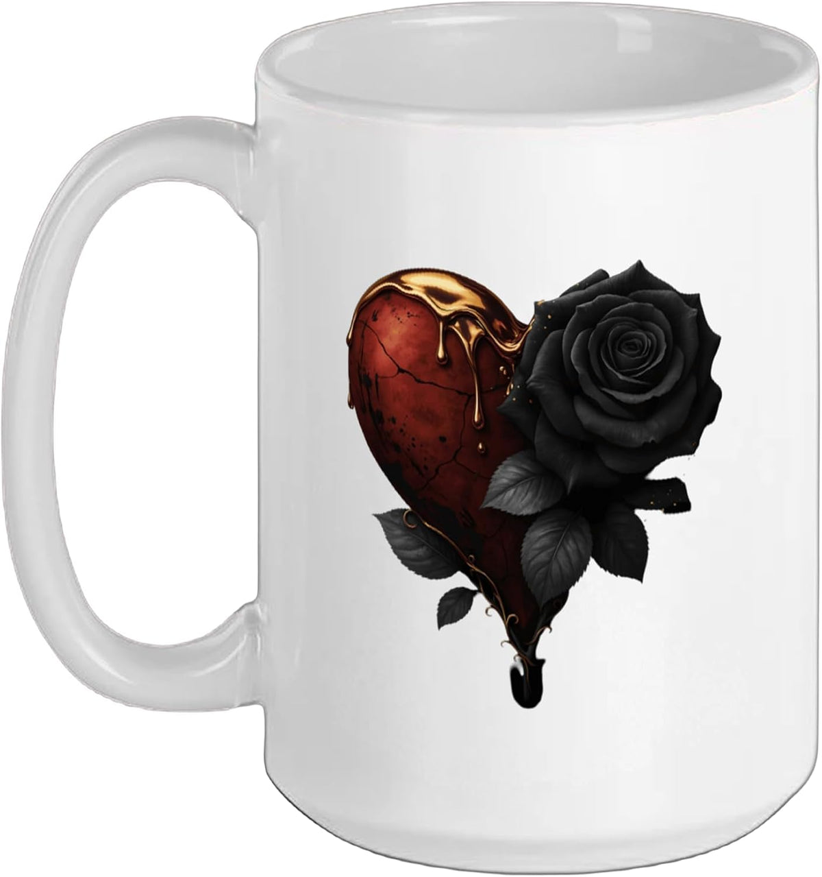 Black Rose Flower Botanist Garden Flower Black Rose Ceramic Mug