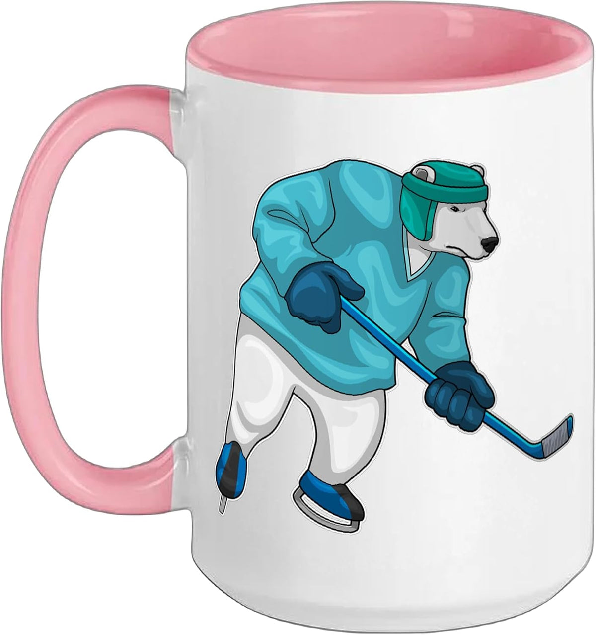 Polar Bear Ice Hockey Ice Hockey Stick Sports Ceramic Mug