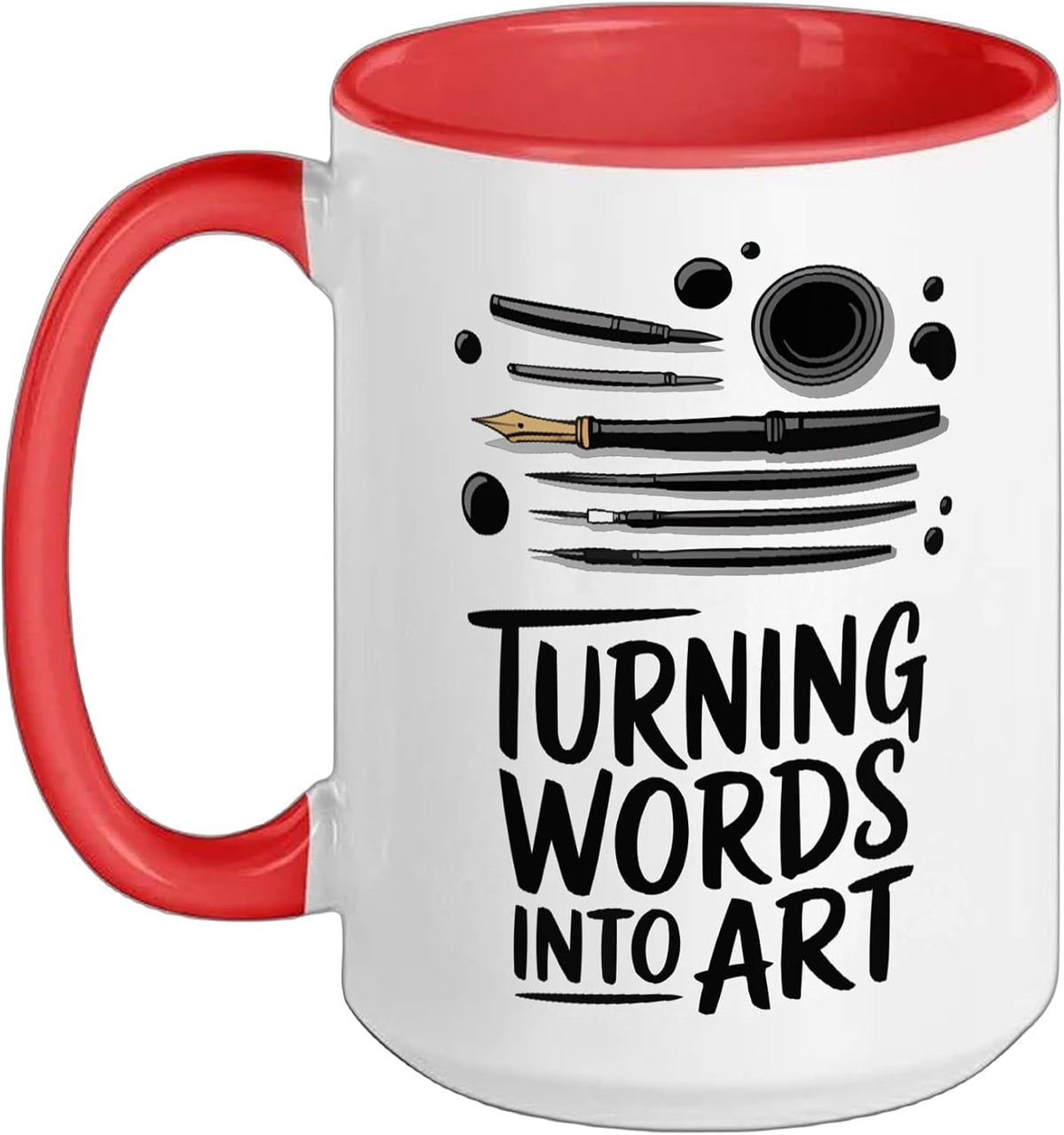 Calligrapher Calligraphic Writing Typography Calligraphy Ceramic Mug