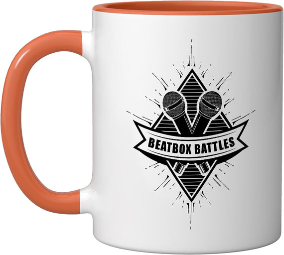Beatbox Battles Mics Logo Vintage Music Ceramic Mug