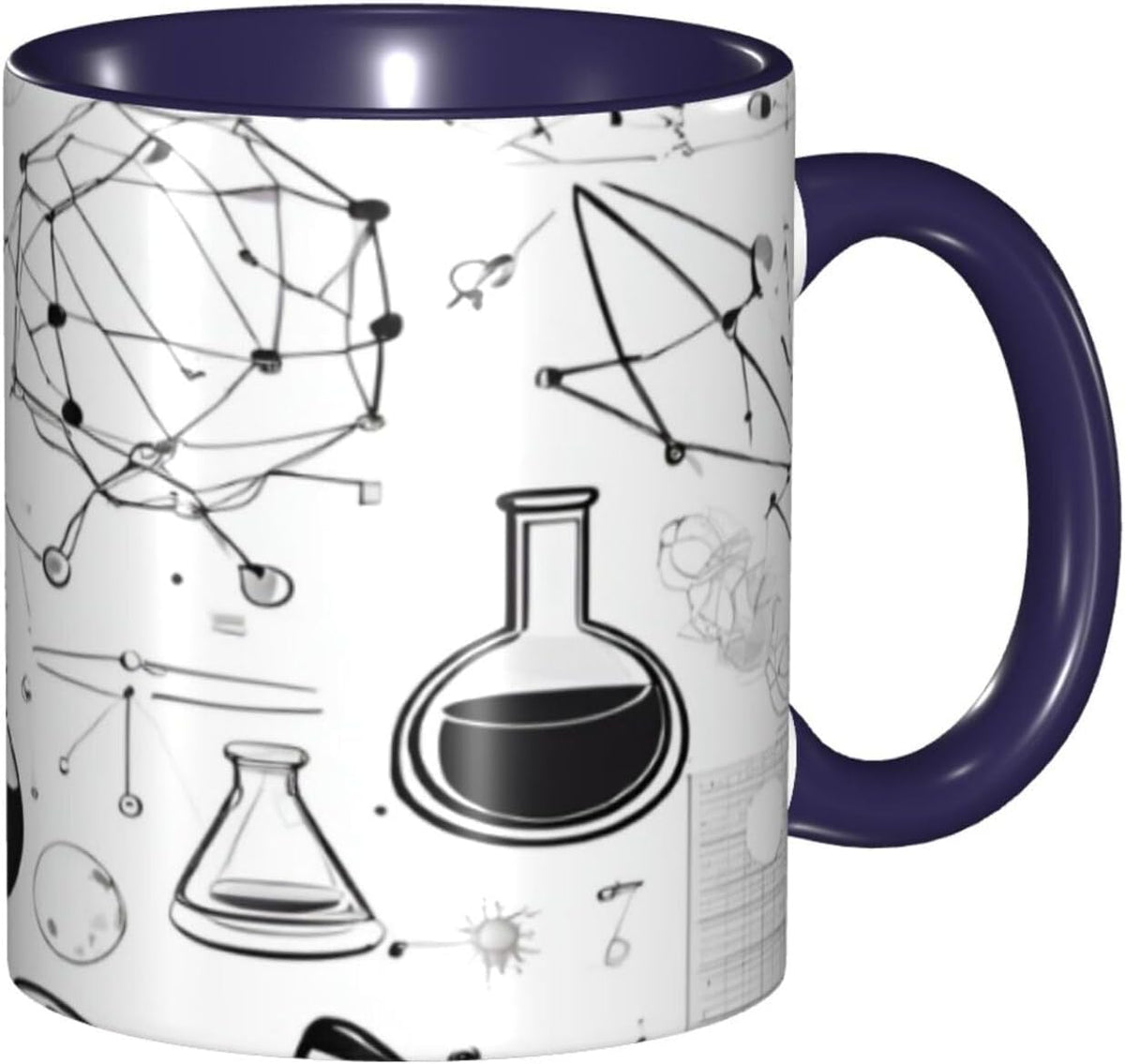 Cute Chemistry Print â€“ Two Tone Color Ceramic, 3d Ceramic Mug