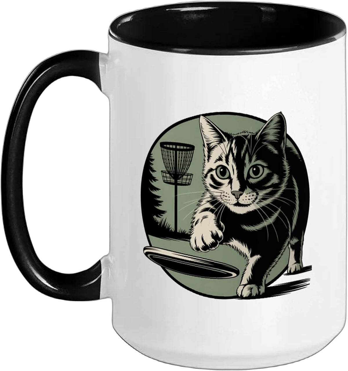 Disc Golf Basket Disc Golfer Frolfing Disc Golf Player Ceramic Mug