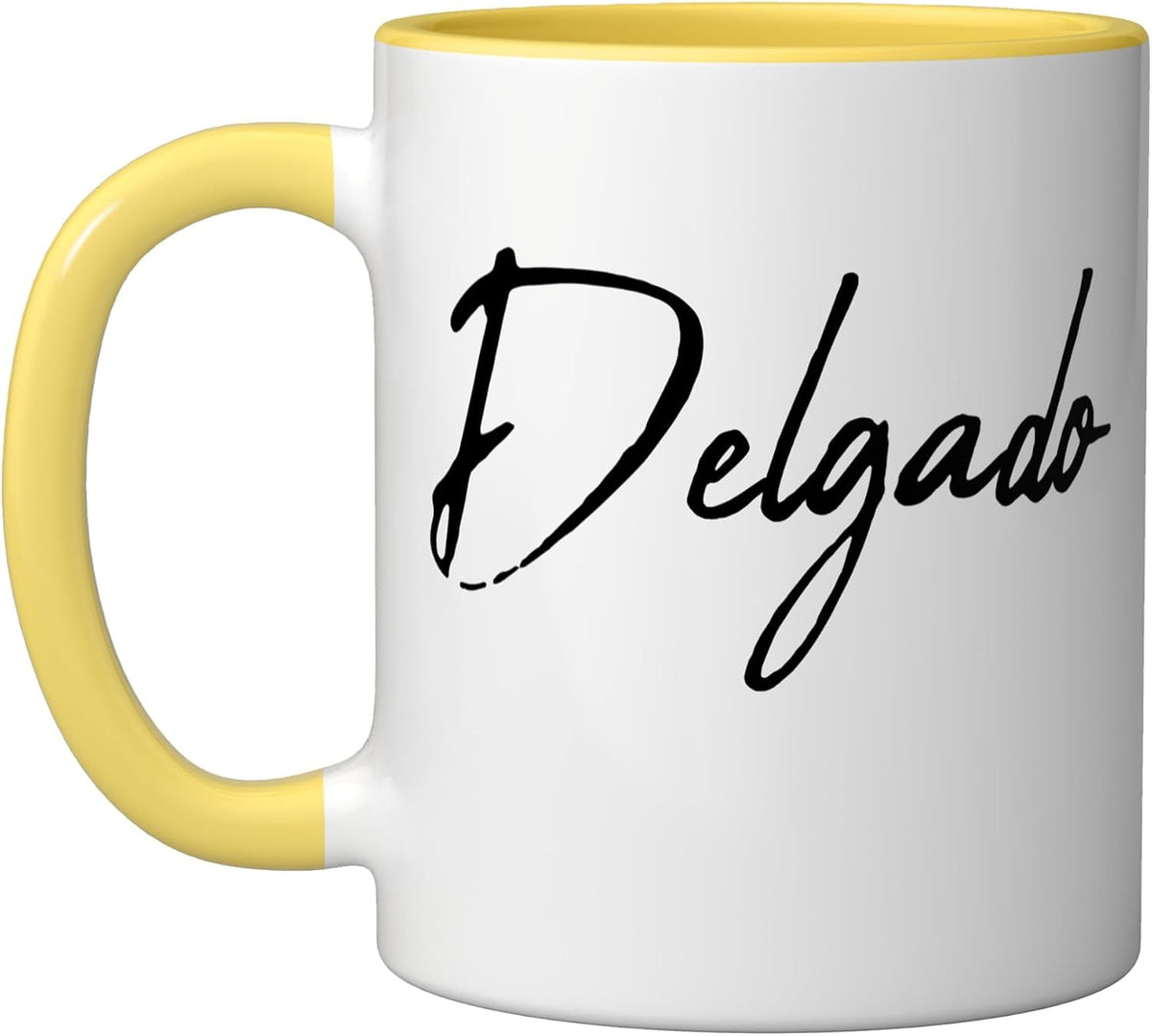 Beautiful Handwritten Font Delgado Calligraphy Ceramic Mug