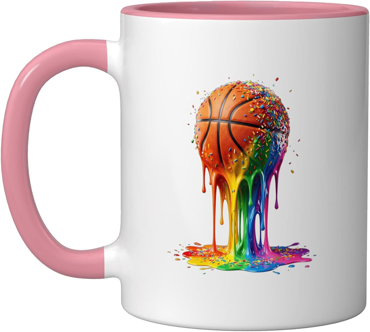 Basketball Drip Ice Cream Basketball Sport Lover Ceramic Mug