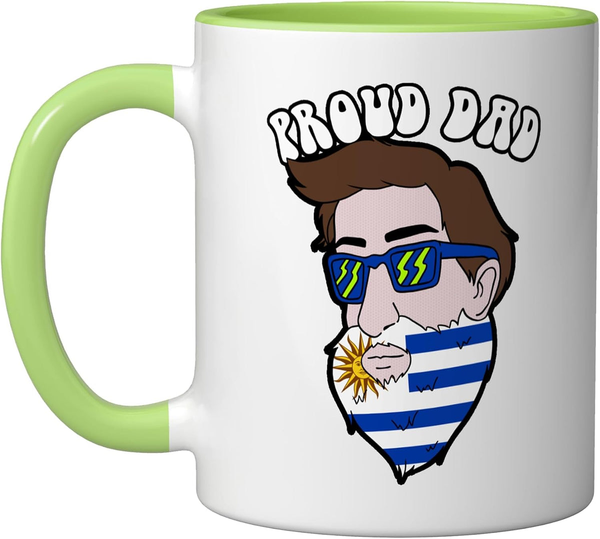 Proud Dad Fathers Day Uruguay Christmas Ceramic Mug