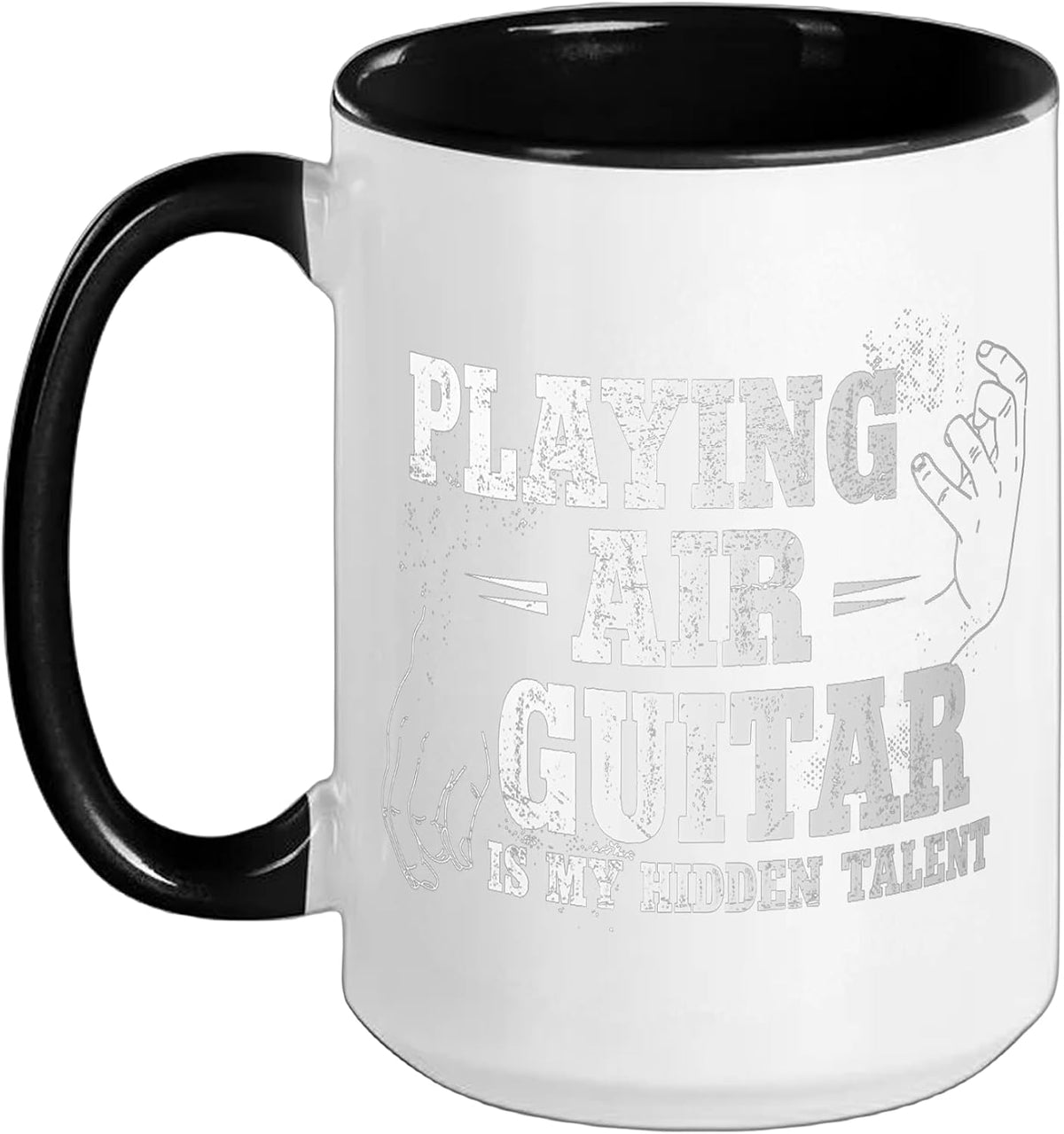 Playing Air Guitar Is My Hidden Talent Funny Music Ceramic Mug