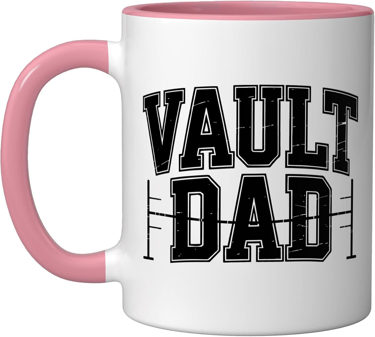 Proud Dad Pole Vaulter Track Field Athlete Father Vault Ceramic Mug