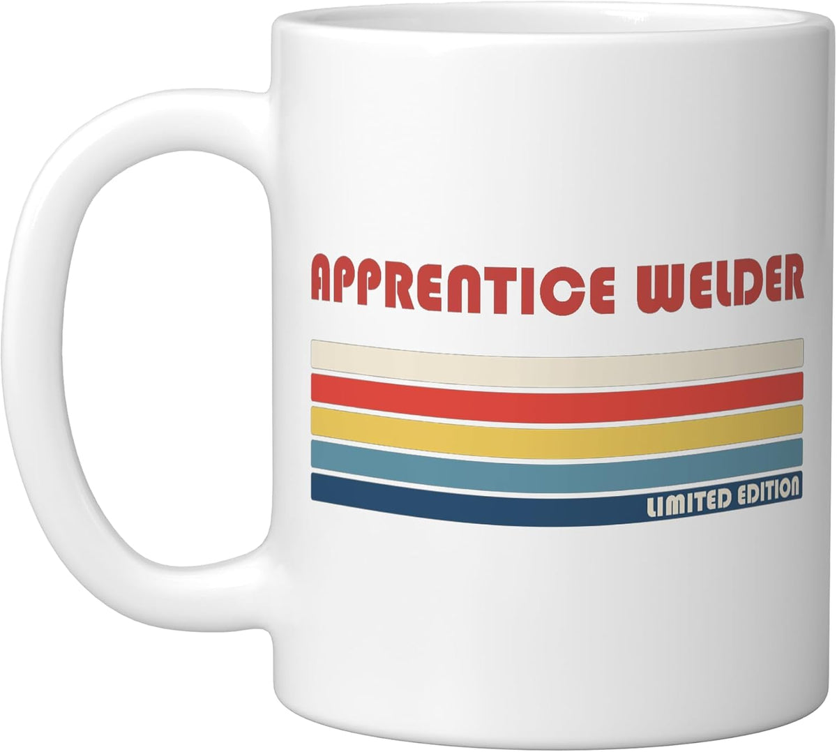 Apprentice Welder Retro Stripes Ceramic Mug