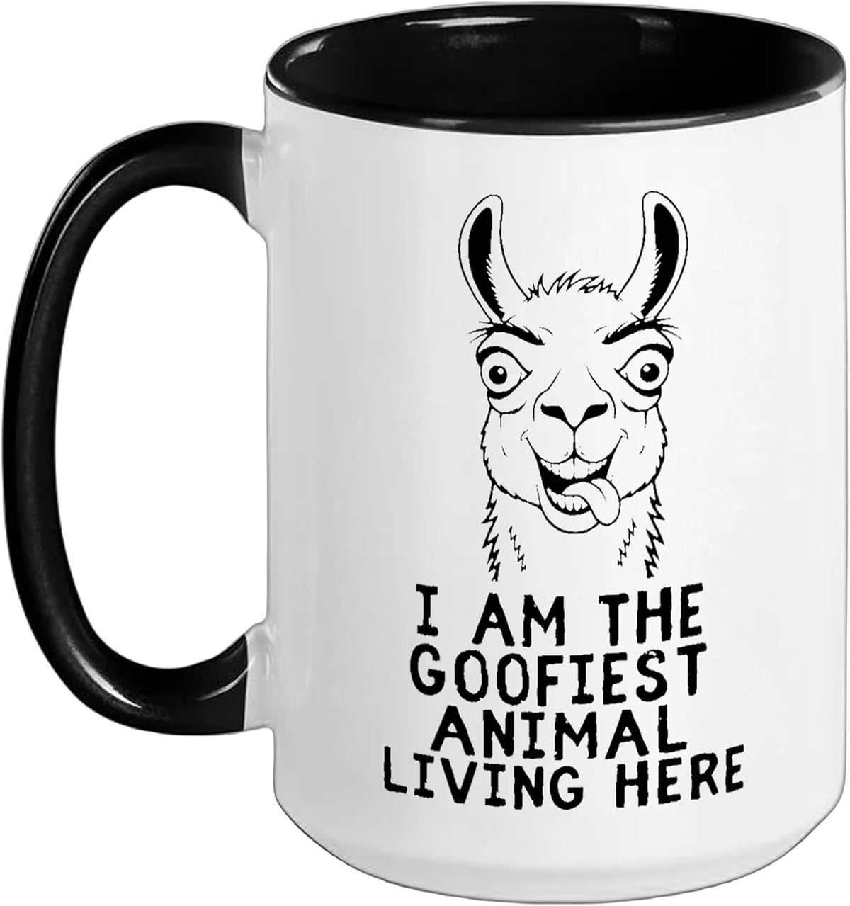 Funny Llama Goofy Animal Lover Graphic Ceramic Mug
