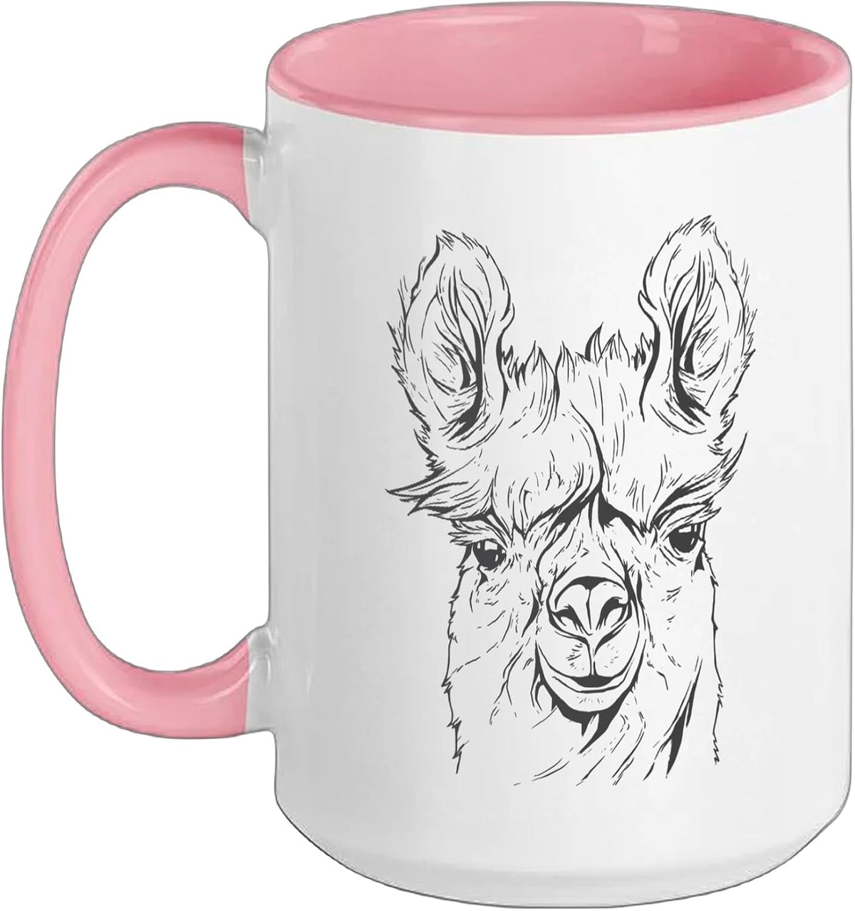 Llama Alpaca Line Art Ceramic Mug