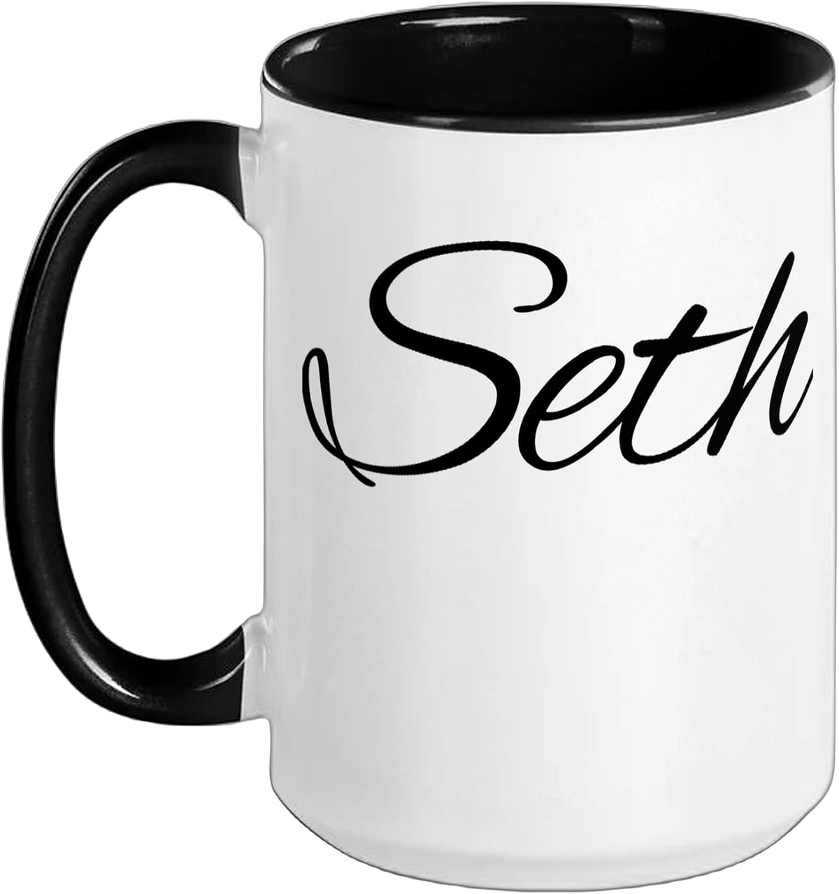 Beautiful Handwritten Font Seth Calligraphy Ceramic Mug