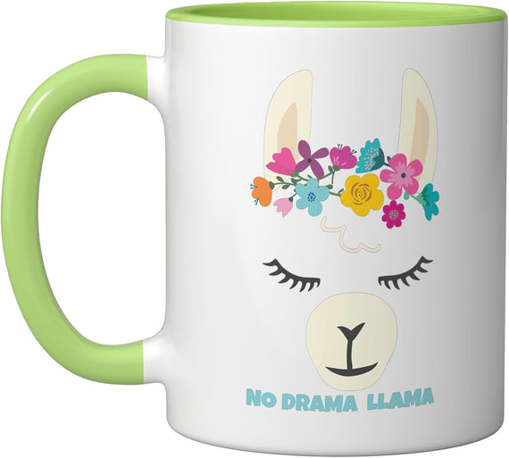 No Drama Llama Flower Crown Ceramic Mug