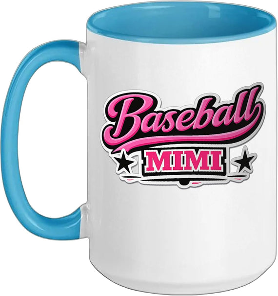 Baseball Mimi Game Day Script Graphic Ceramic Mug