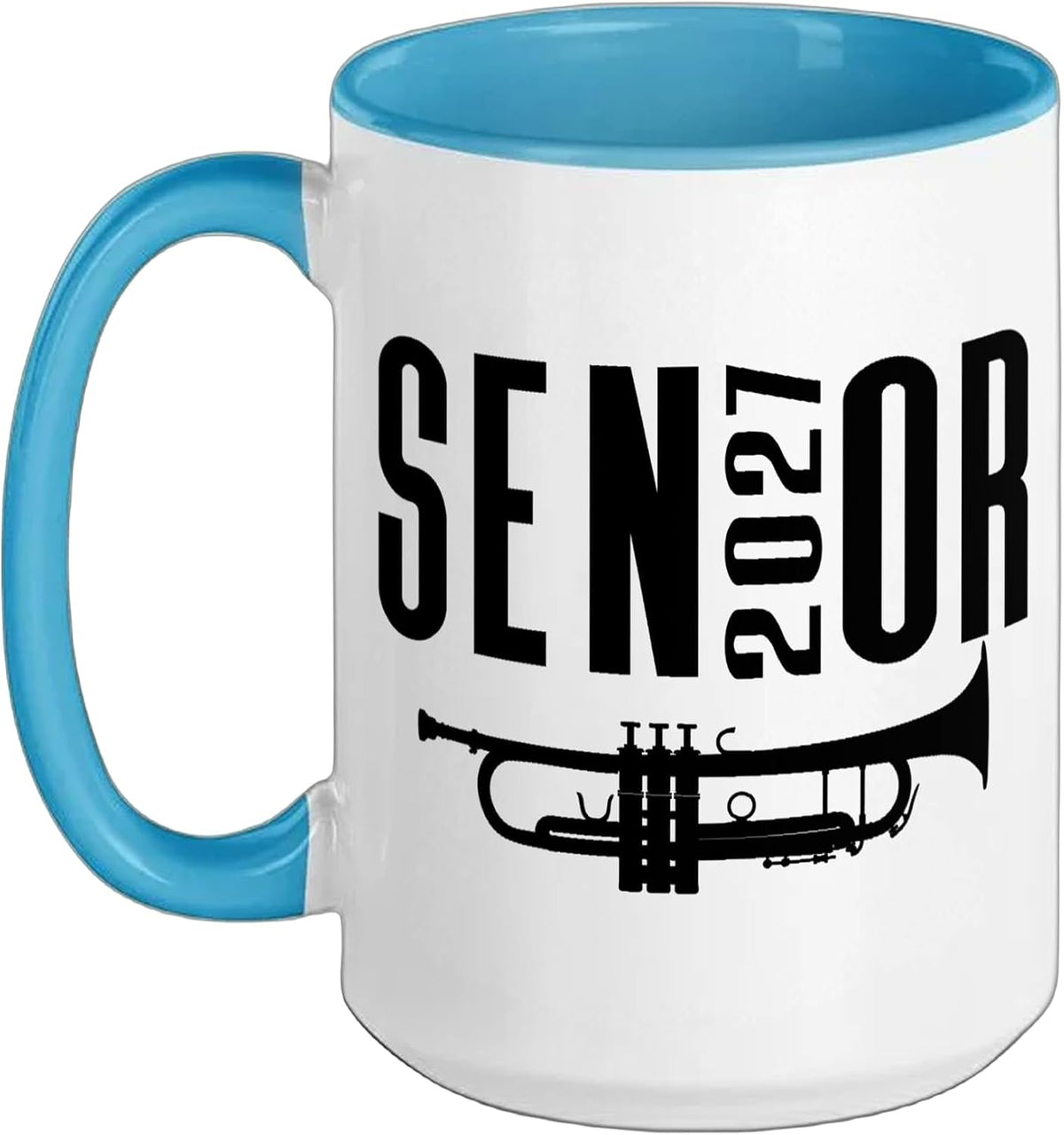 Senior 2027 Trumpet Class Of 27 High School Or College Ceramic Mug