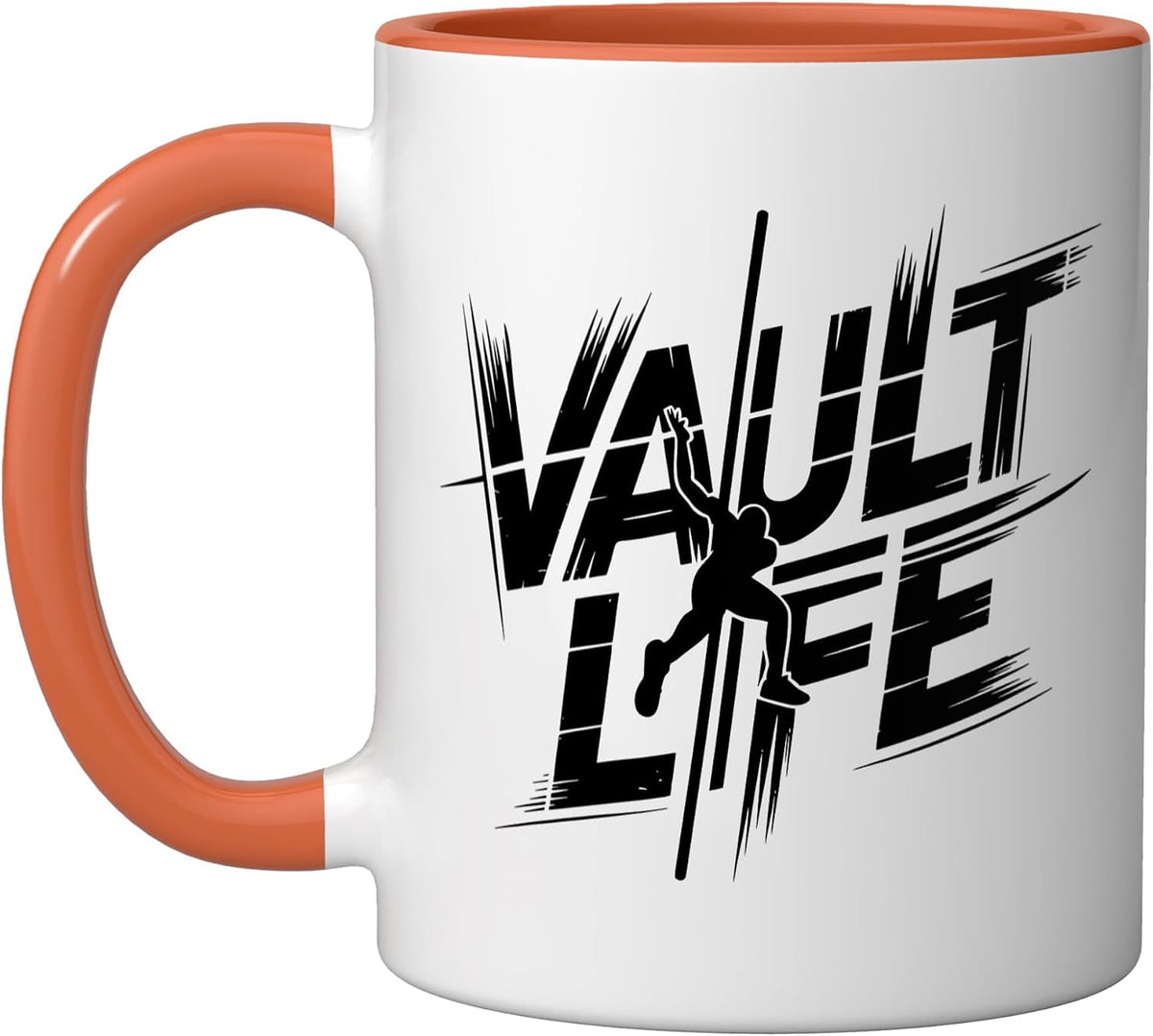 Vault Life Pole Vaulter Embraces Lifestyle Track Field Ceramic Mug