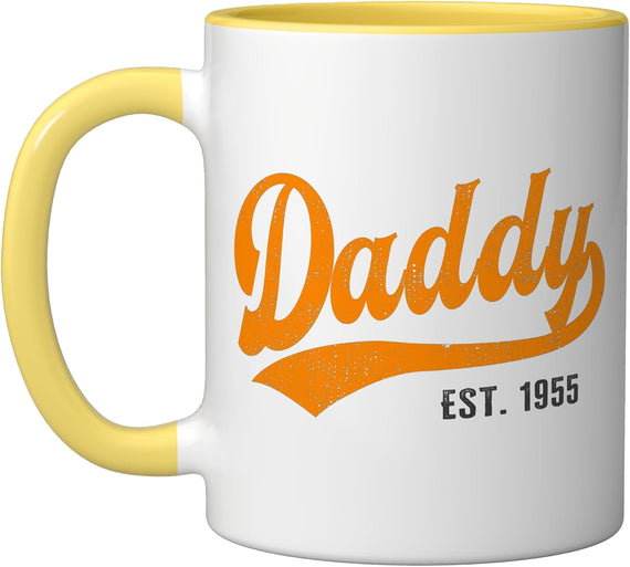 Daddy Est 1955 Retro Script Father Gift Ceramic Mug