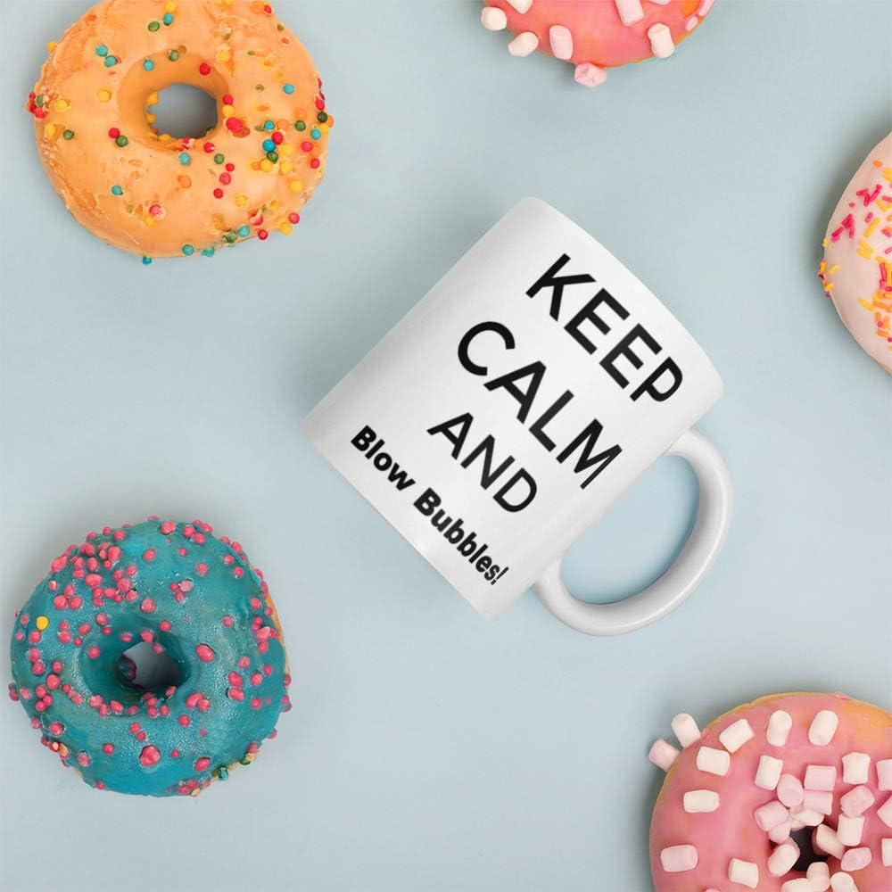Keep Calm And Blow Bubbles Scuba Diver Ceramic Mug