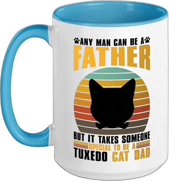 Tuxedo Cat Dad Retro Kitten Vintage Cats Father Christmas Ceramic Mug