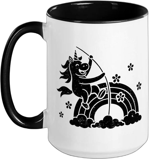 Pole Vaulting Unicorn Funny Pole Vault Ceramic Mug